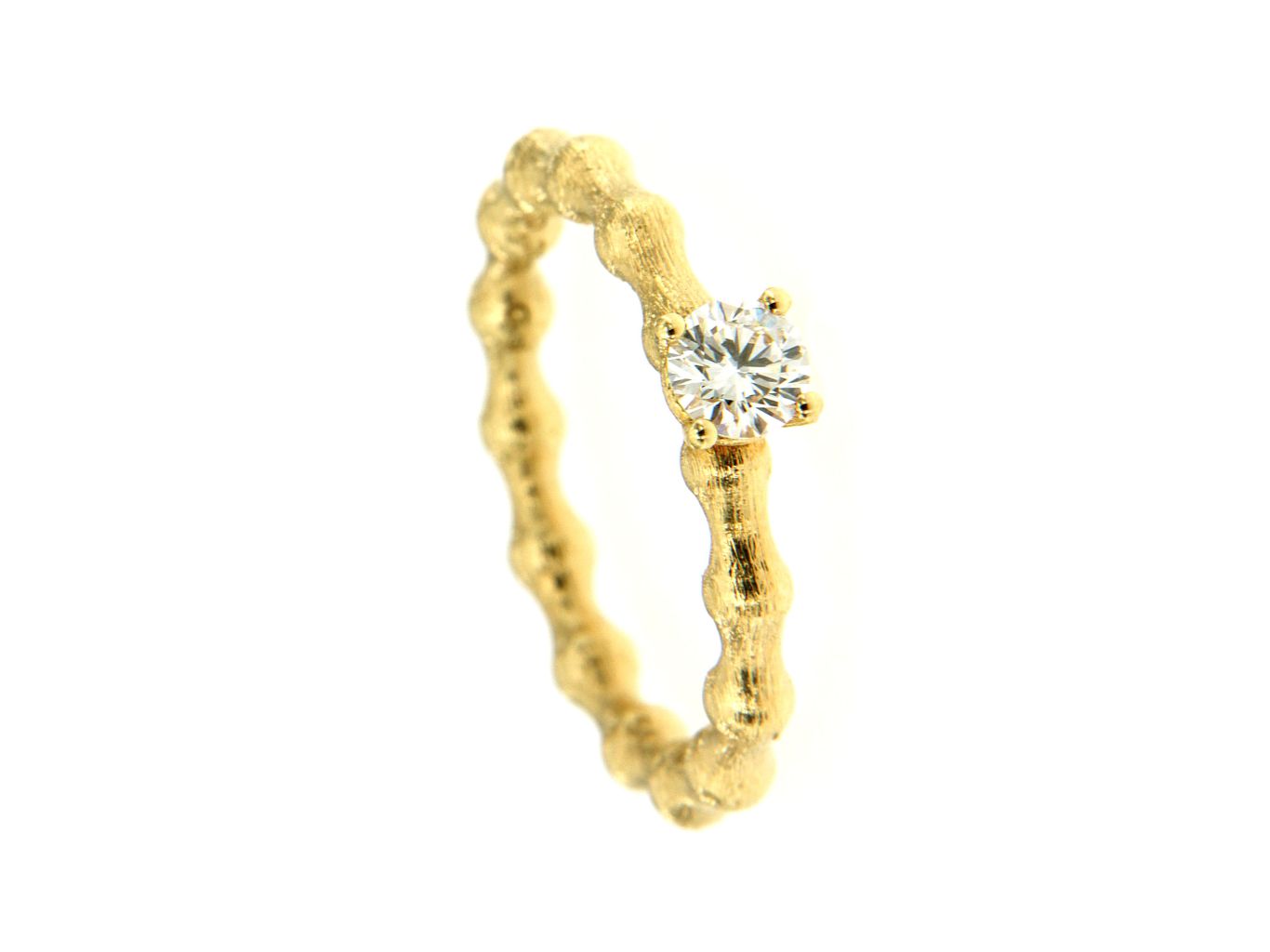 Ring Gelbgold 750 mit Diamant 0.30 Karat Farbe G, Klarheit SI