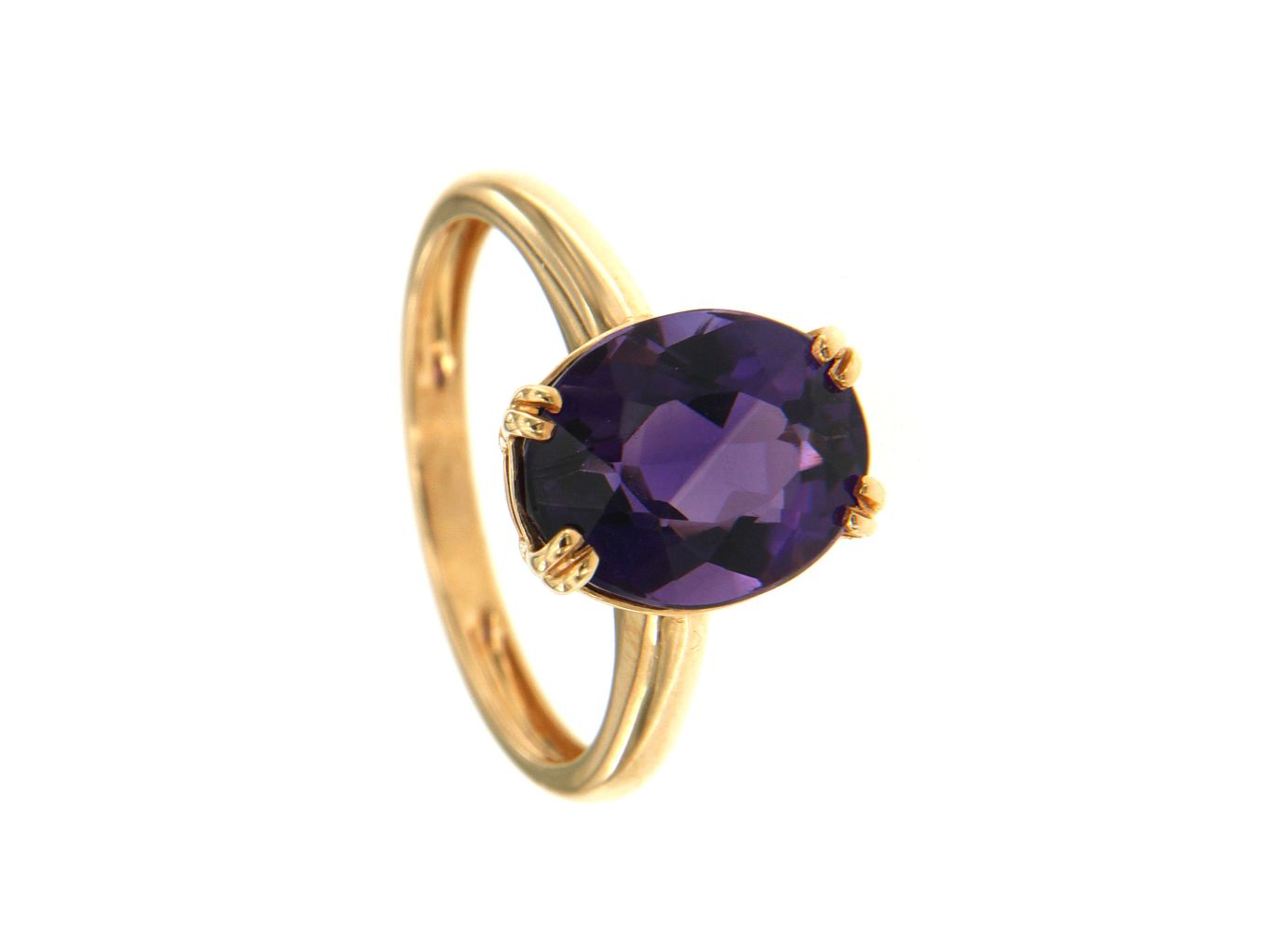 Ring Rotgold 750 mit Amethyst