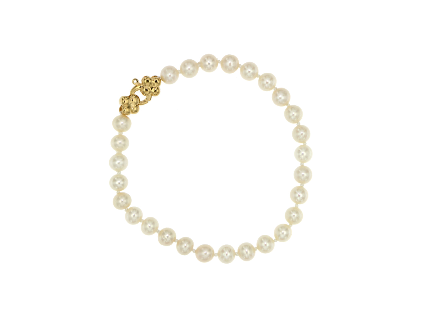 Bracciale in perle coltivate, chiusura argento 925