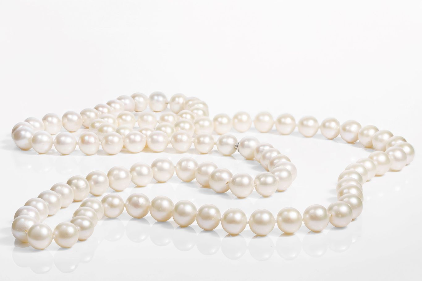 VIKI LYNN Collana Lunga Con Perle D'Acqua Dolce Coltivate Qualità AAA, 6-7 Mm, Colore Avorio/Crema/Rosa - Elegante Gioiello In Scatola Regalo