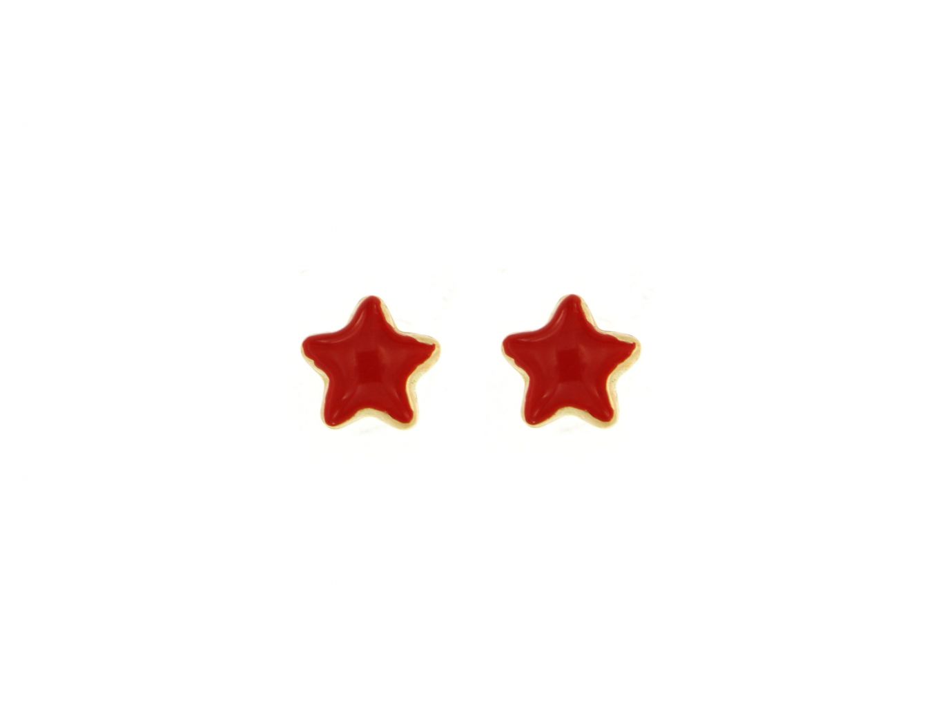 Ohrringe Gelbgold 750 mit Sternen,Emaille