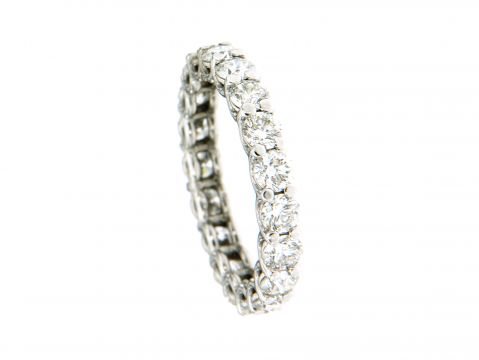 Alliance Ring Weissgold 750 mit Diamanten 2.85 Karat Farbe F Karheit VS