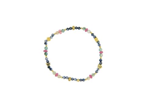 Armband mit Mondsteine, pink Saphire, Silverit und Silberteile 925