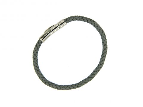 Armband mit Kautschuck geflochten, Verschluss Edelstahl